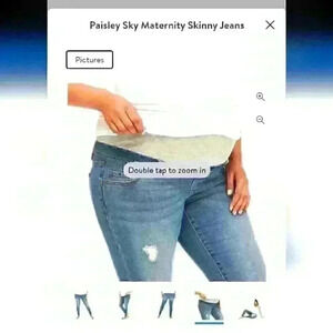 Paisley Sky Skinny Maternity Jeans -  size Small